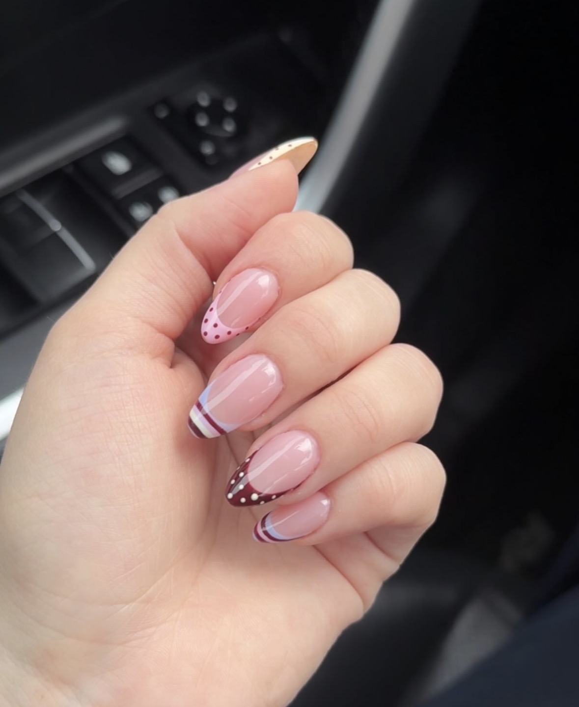 Pink french nails